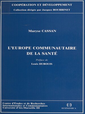 cover image of L'Europe communautaire de la santé